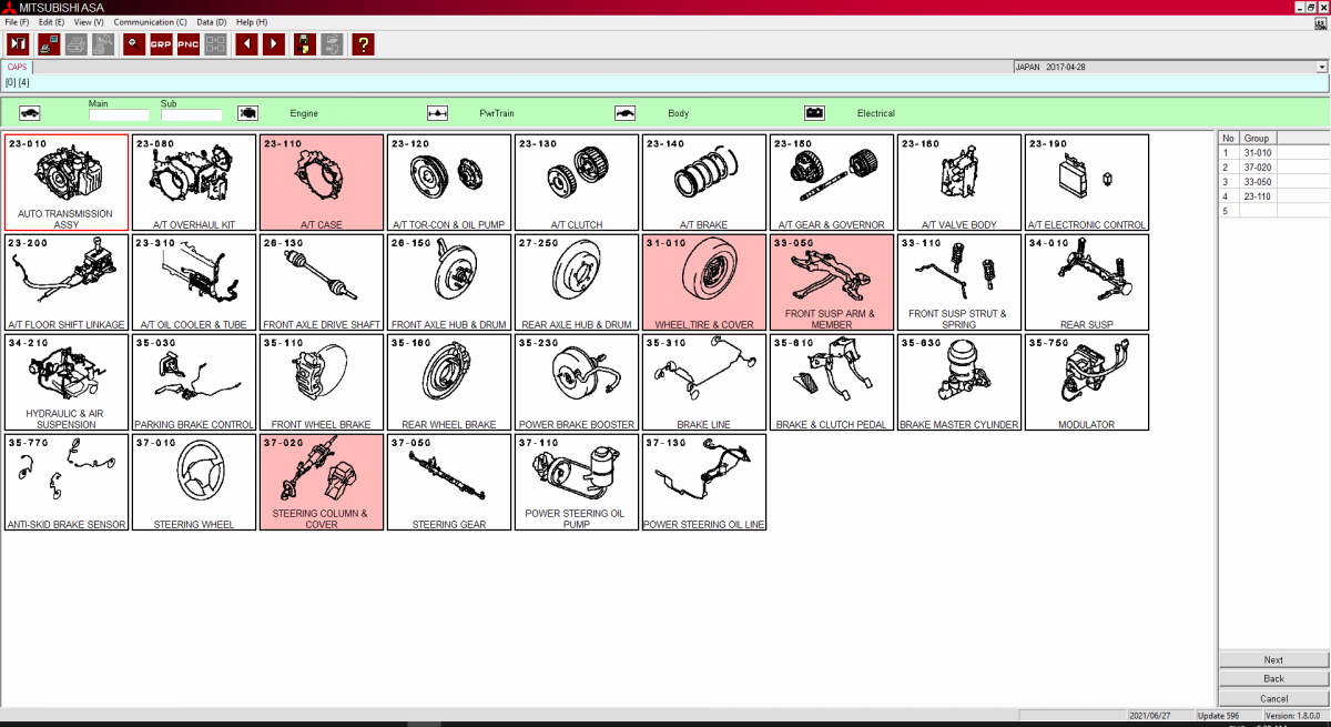 mitsubishi parts catalog