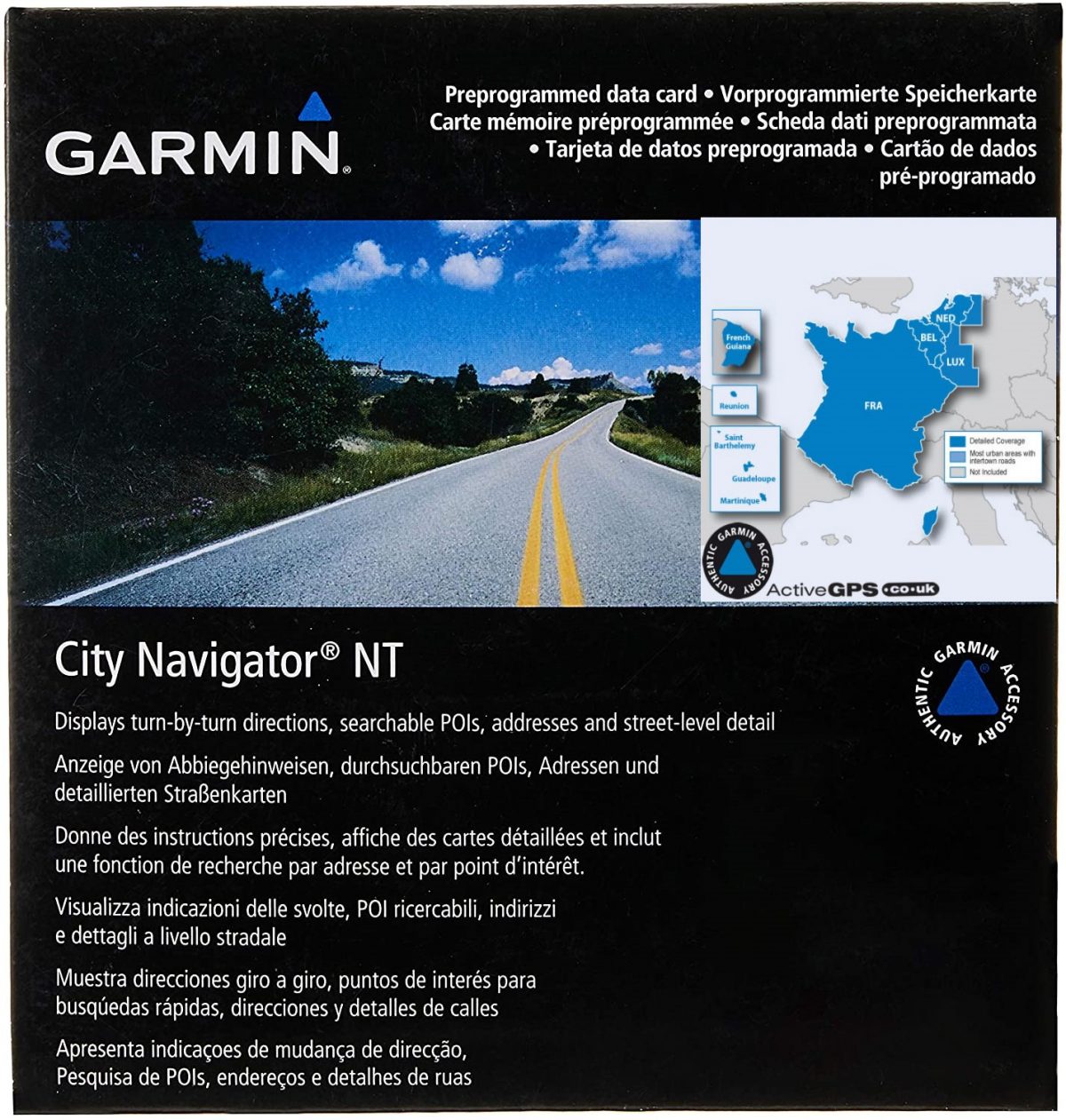 Garmin City Navigator NT Europe Maps (France + Benelux)