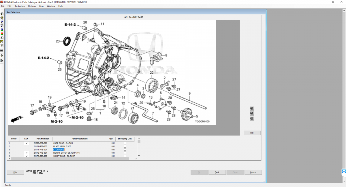 Honda 2021 Elactronic Parts Catalog EPC Genaral Market