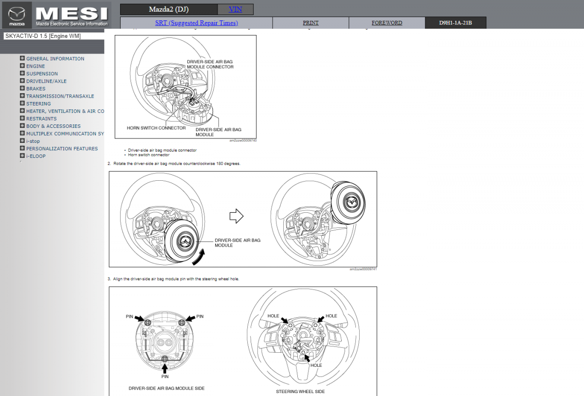 Mazda2 (DJ) Electronic Service Information (MESI)