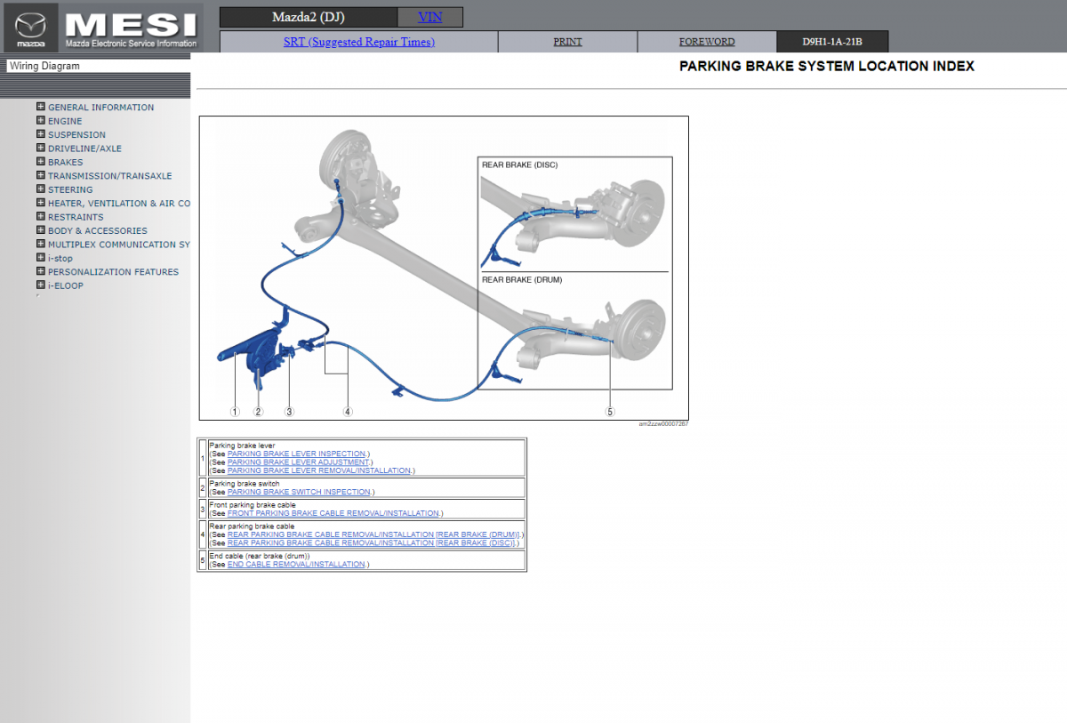 Mazda2 (DJ) Electronic Service Information (MESI)