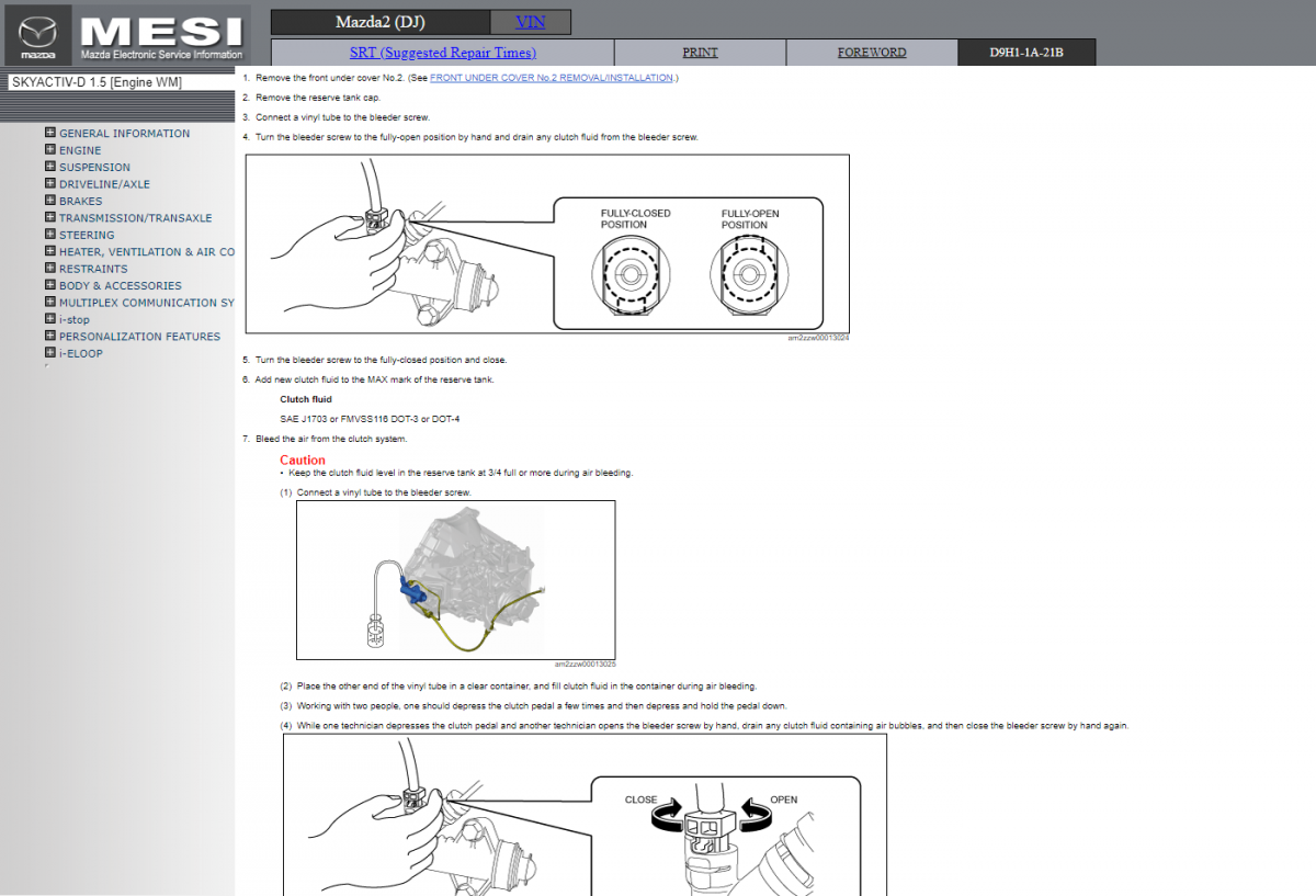 Mazda2 (DJ) Electronic Service Information (MESI)