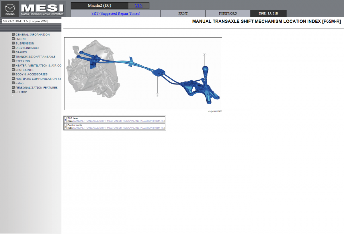 Mazda2 (DJ) Electronic Service Information (MESI)
