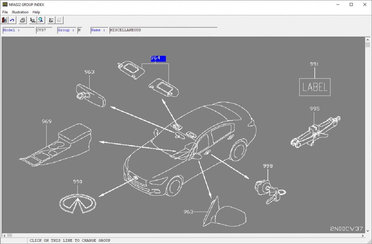 Nissan Infiniti Electronic Parts Catalog EPC