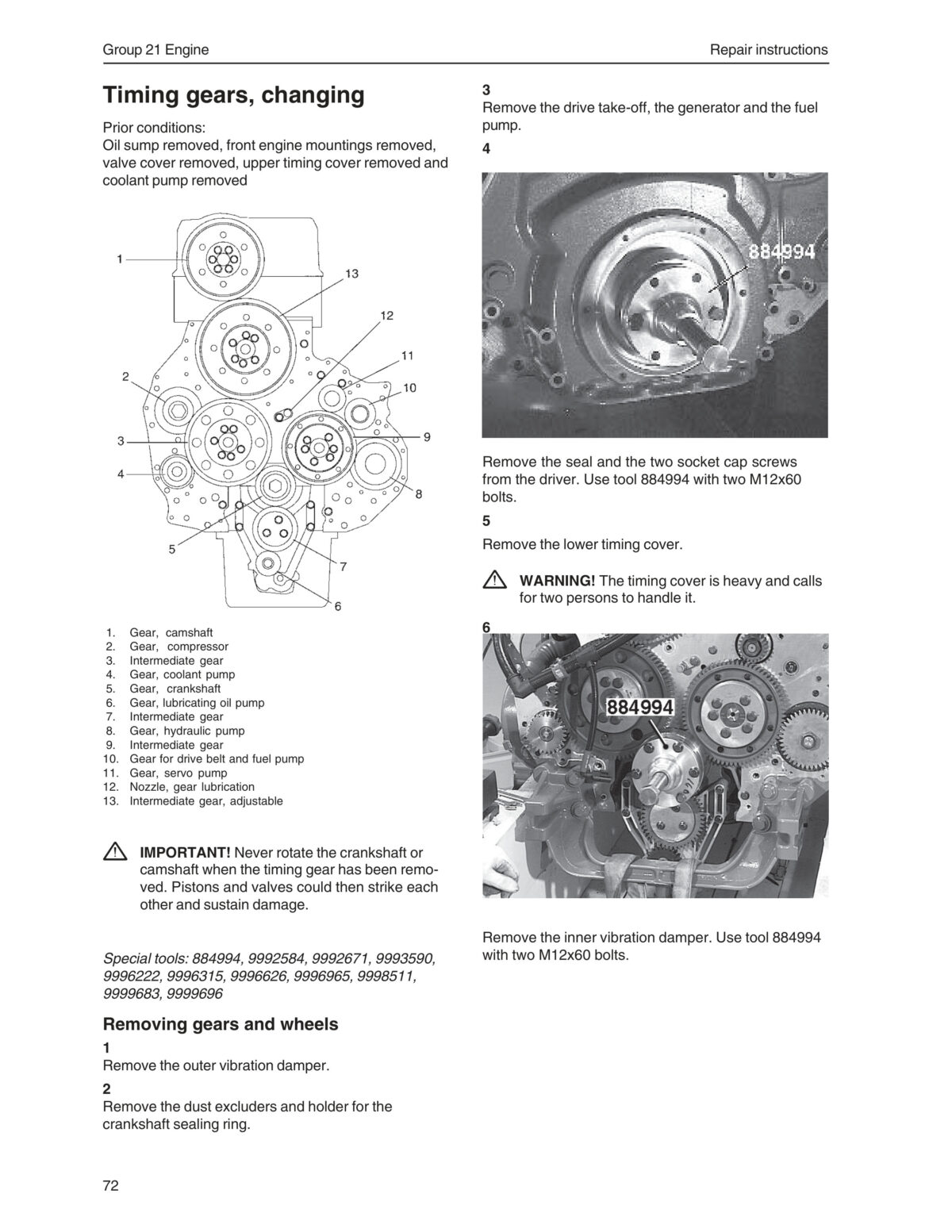 Volvo Penta Marine & Industrial Engine Group 21 (TAD1240GE, TAD1241GE/VE TAD1242GE/VE, TWD1240VE) Workshop Manual