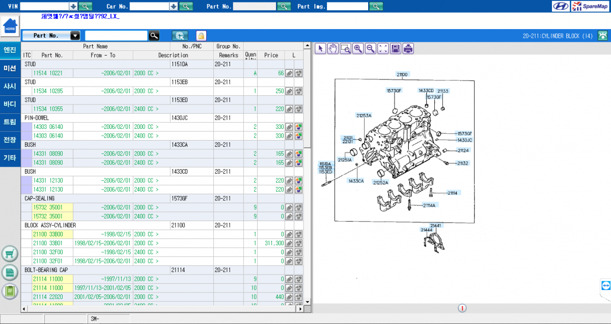 Hyundai/Kia SM EPC Electronic Parts Catalog for Korean Market