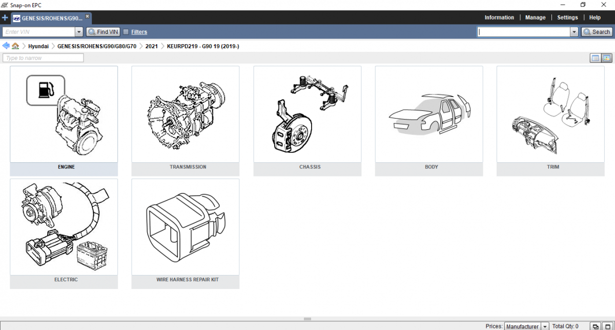 Hyundai Snap-on EPC 5 Offline Electronic Parts Catalog For Global Market