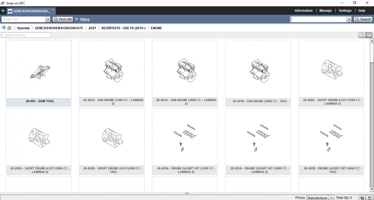 Hyundai Snap-on EPC 5 Offline Electronic Parts Catalog For Global Market