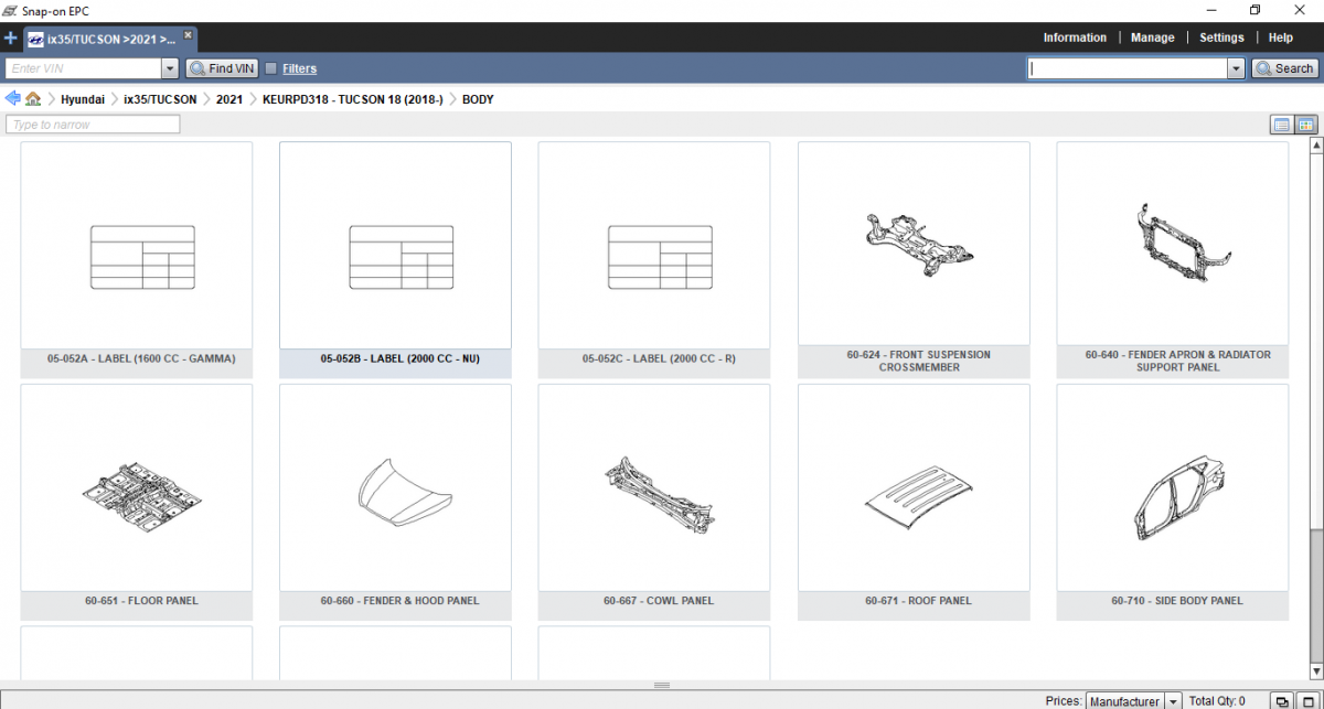 Hyundai Snap-on EPC 5 Offline Electronic Parts Catalog For Global Market