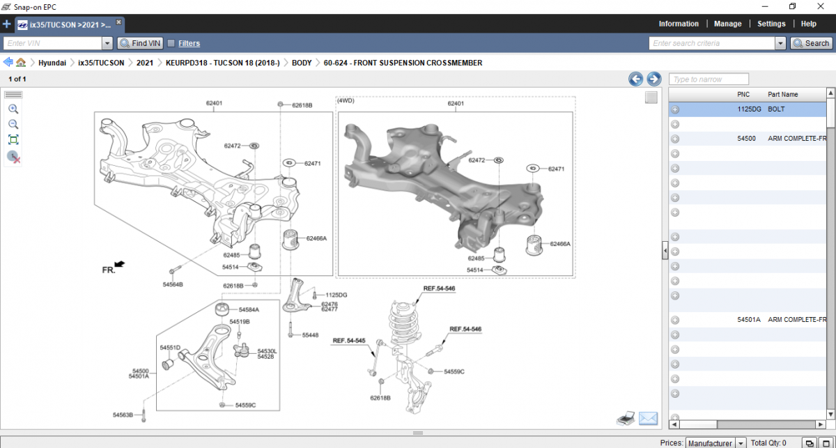 Hyundai Snap-on EPC 5 Offline Electronic Parts Catalog For Global Market