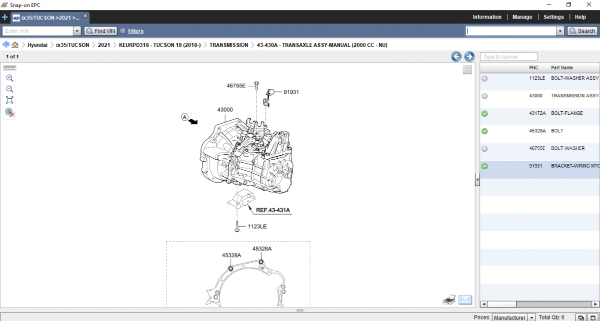 Hyundai Snap-on EPC 5 Offline Electronic Parts Catalog For Global Market