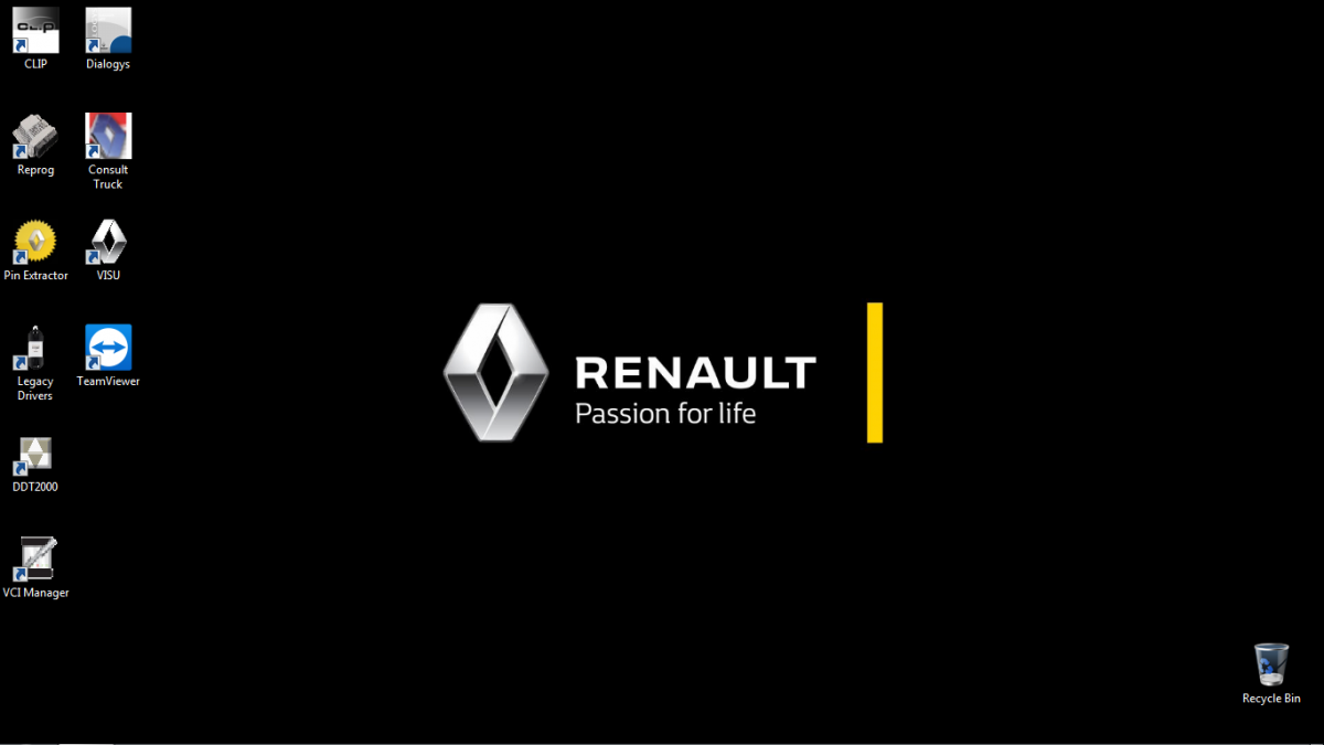 Renault All-In-One Dealership Solution CAN CLIP Reprog DDT2000 Dialogys VISU CONSULT Truck Virtual Machine