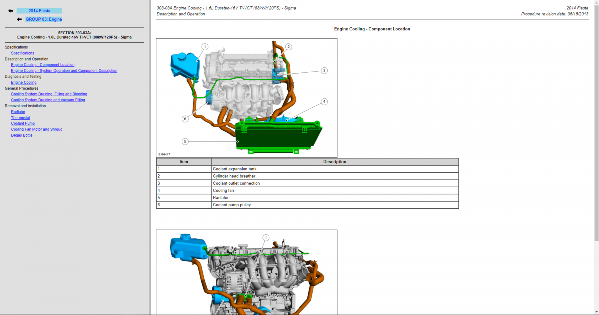 Ford Fiesta 2014 Interactive Service Manuals & Wiring Diagrams