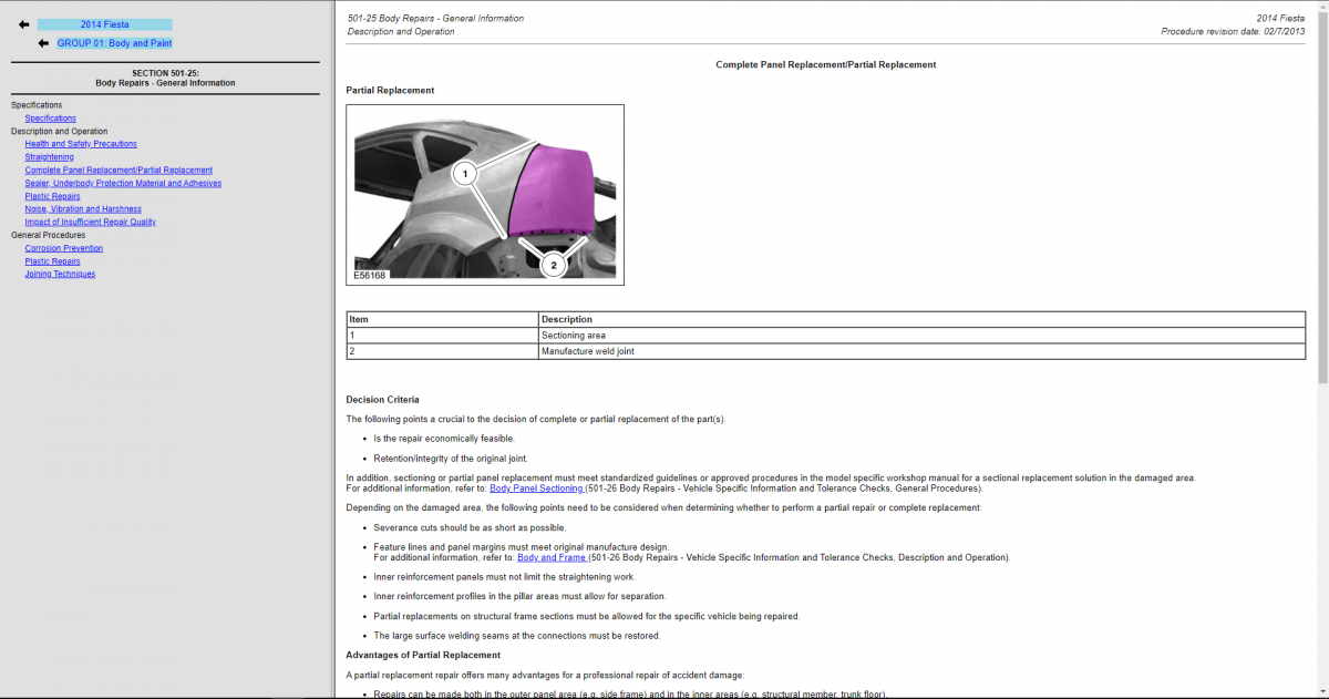 Ford Fiesta 2014 Interactive Service Manuals & Wiring Diagrams