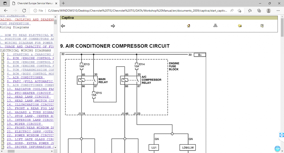 Chevrolet Technical Information Service (TIS) Interactive Service Manuals & Electrical Wiring Diagrams