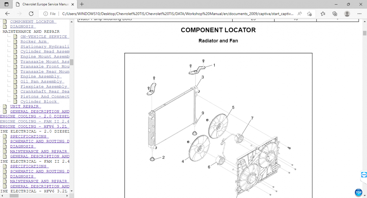 Chevrolet Technical Information Service (TIS) Interactive Service Manuals & Electrical Wiring Diagrams