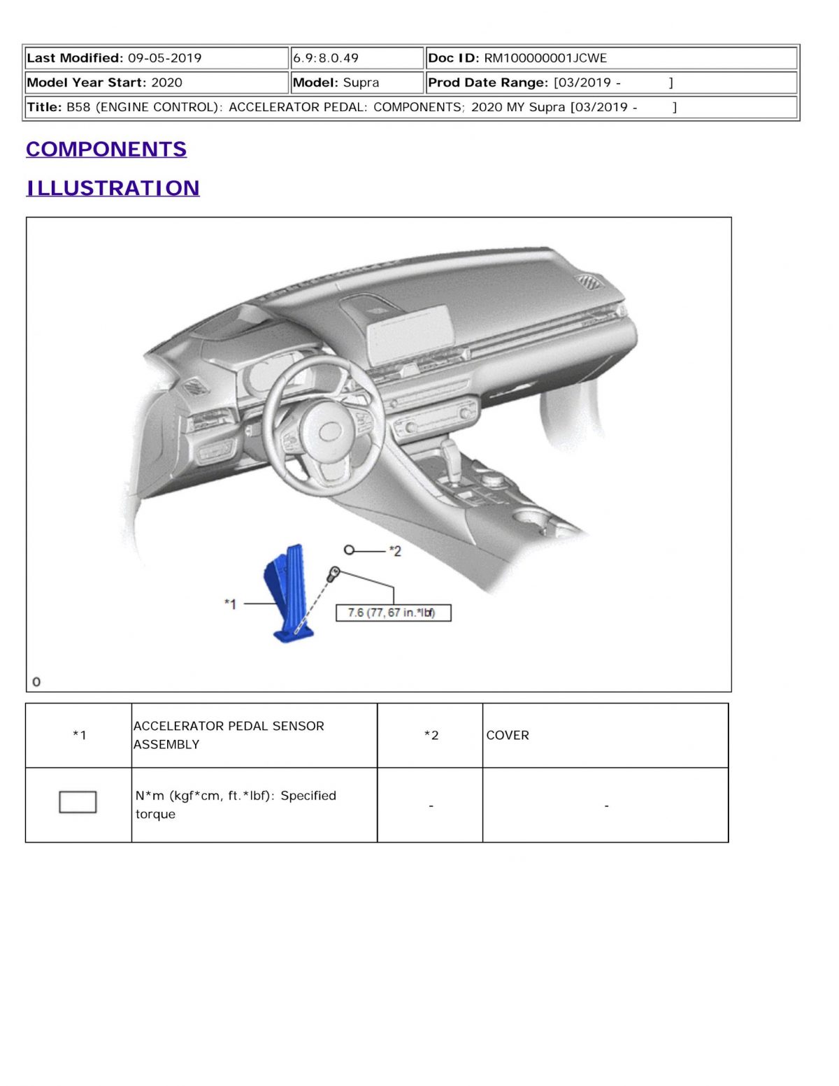 Toyota GR Supra (J29-DB) OEM Maintenance & Repair Service Manual