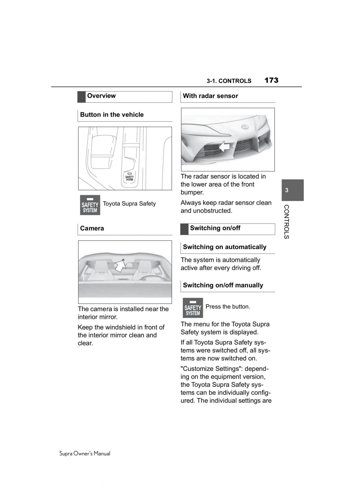 Toyota GR Supra (J29-DB) Owner Manual