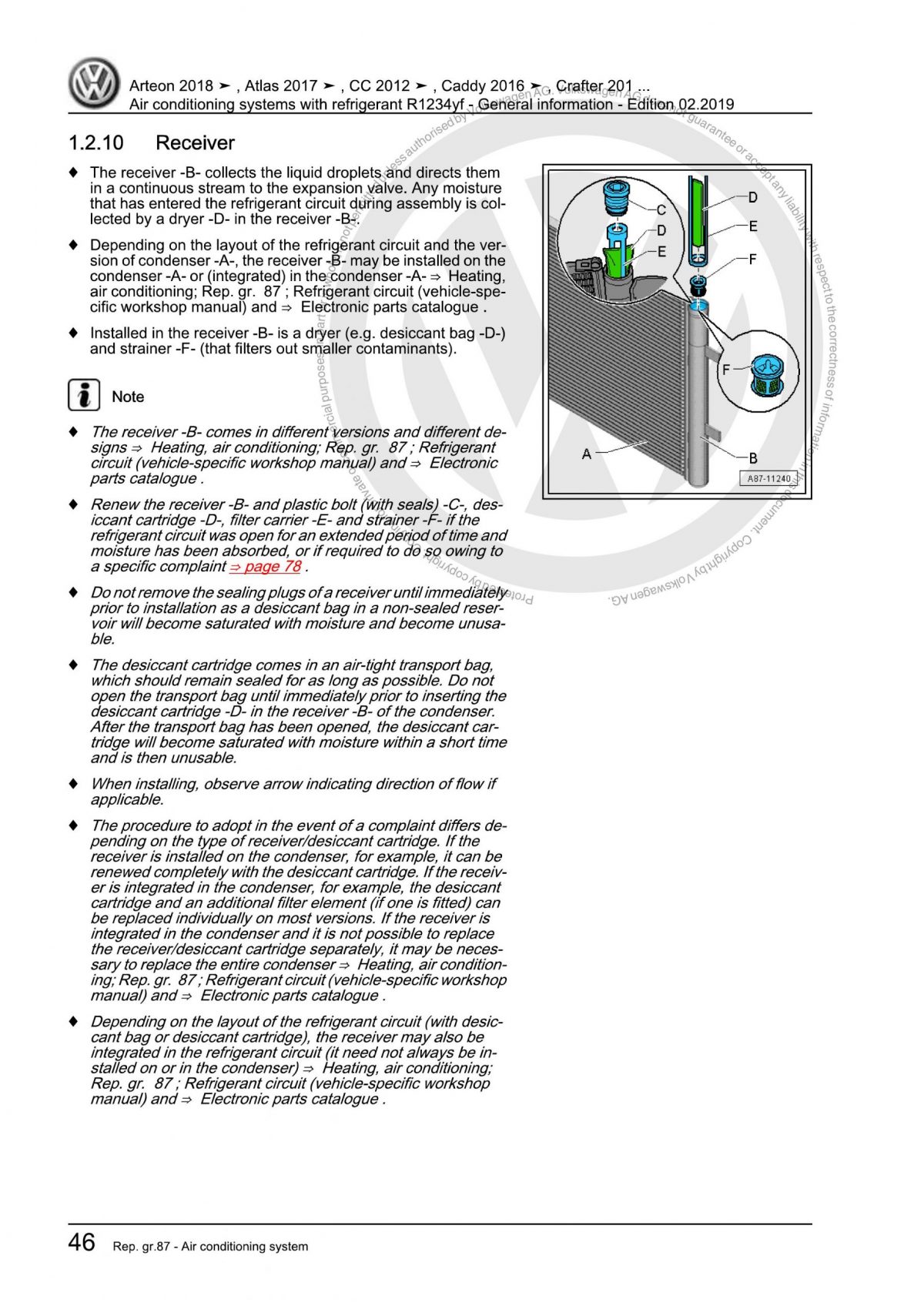 VW Air Conditioning Systems With Refrigerant R1234YF General information Manual