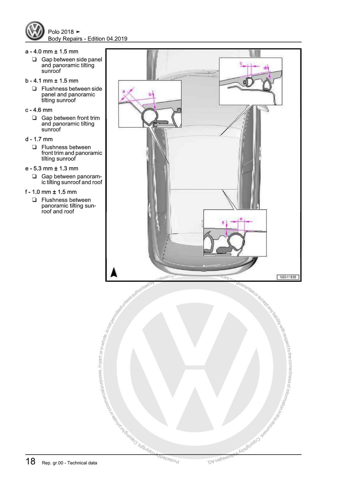 VW Polo (AW-BZ) Body Repairs OEM Workshop Manual