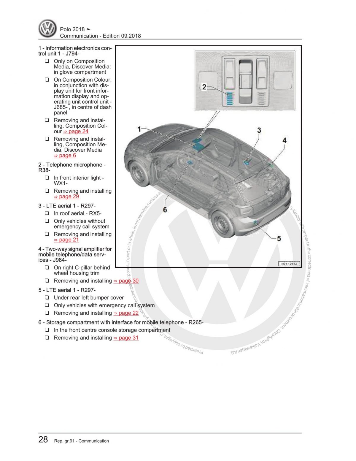 VW Polo (AW-BZ) Communication Workshop Manual