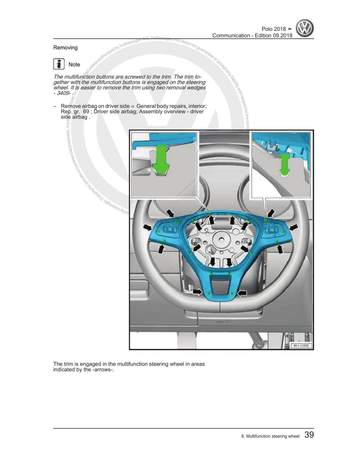 VW Polo (AW-BZ) Communication Workshop Manual