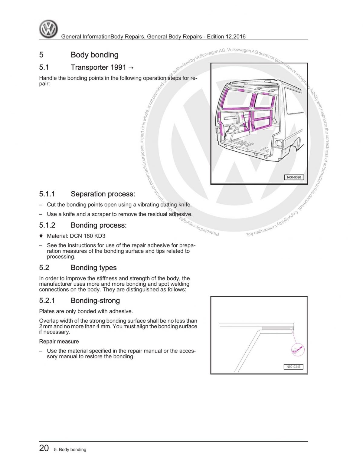 VW Transporter General Body Repairs Workshop Manual