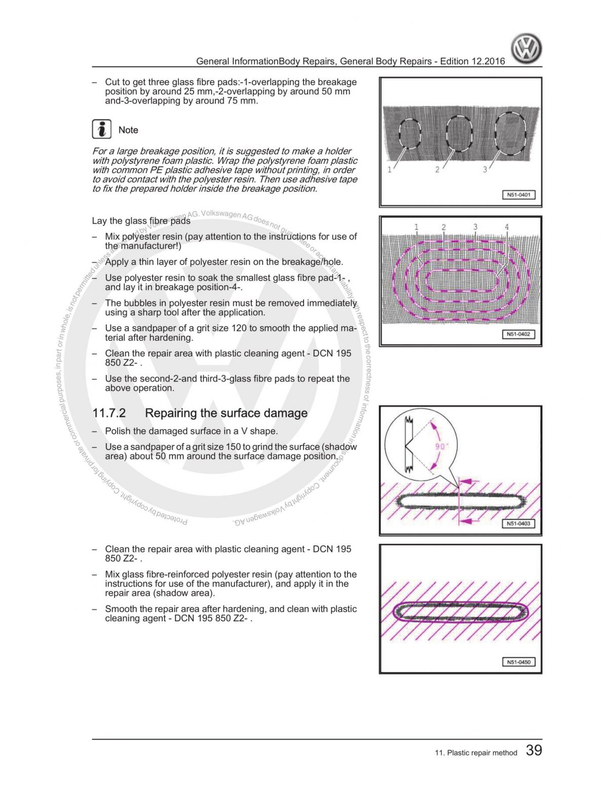 VW Transporter General Body Repairs Workshop Manual