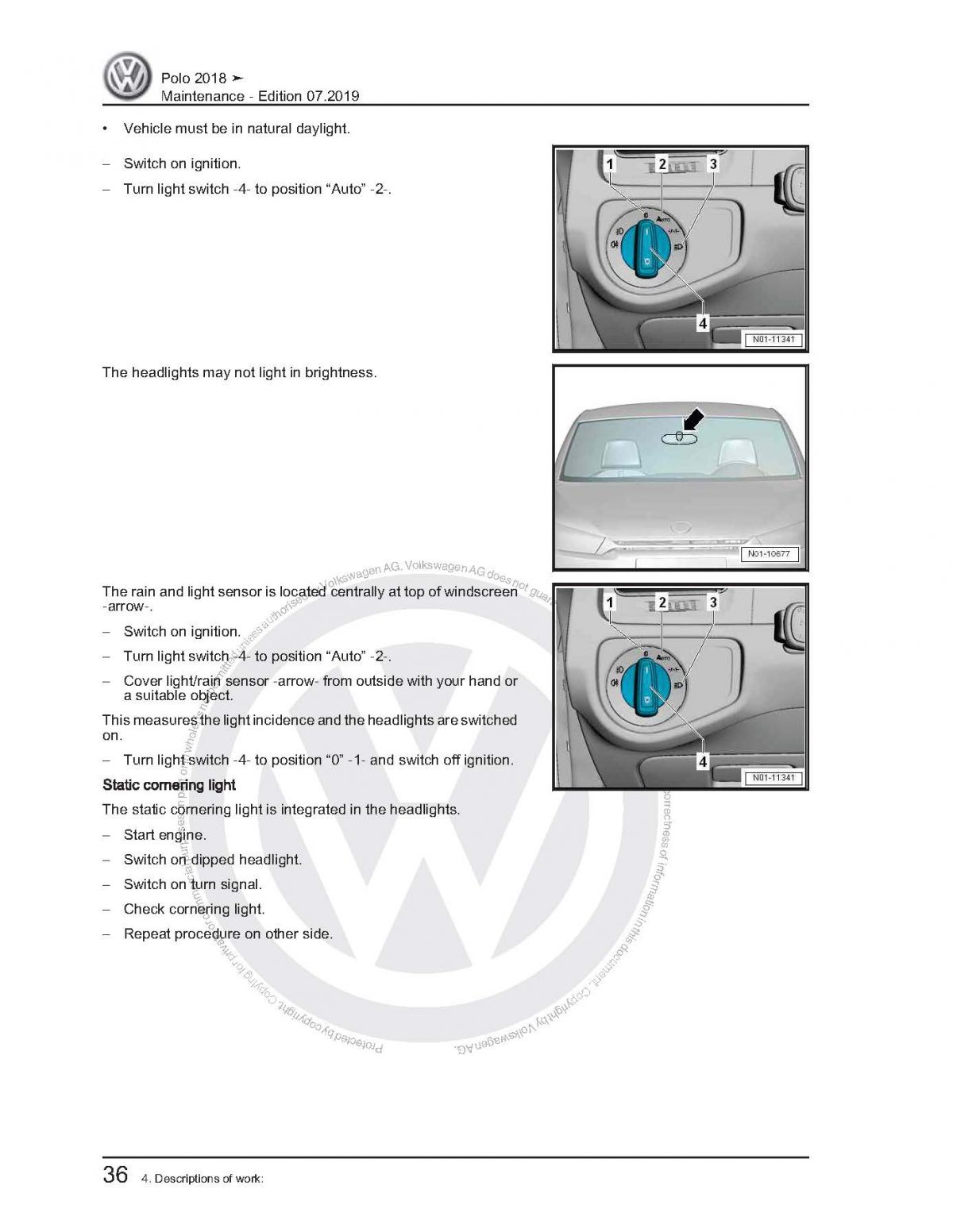 VW Polo (AW-BZ) General Maintenance Workshop Manual