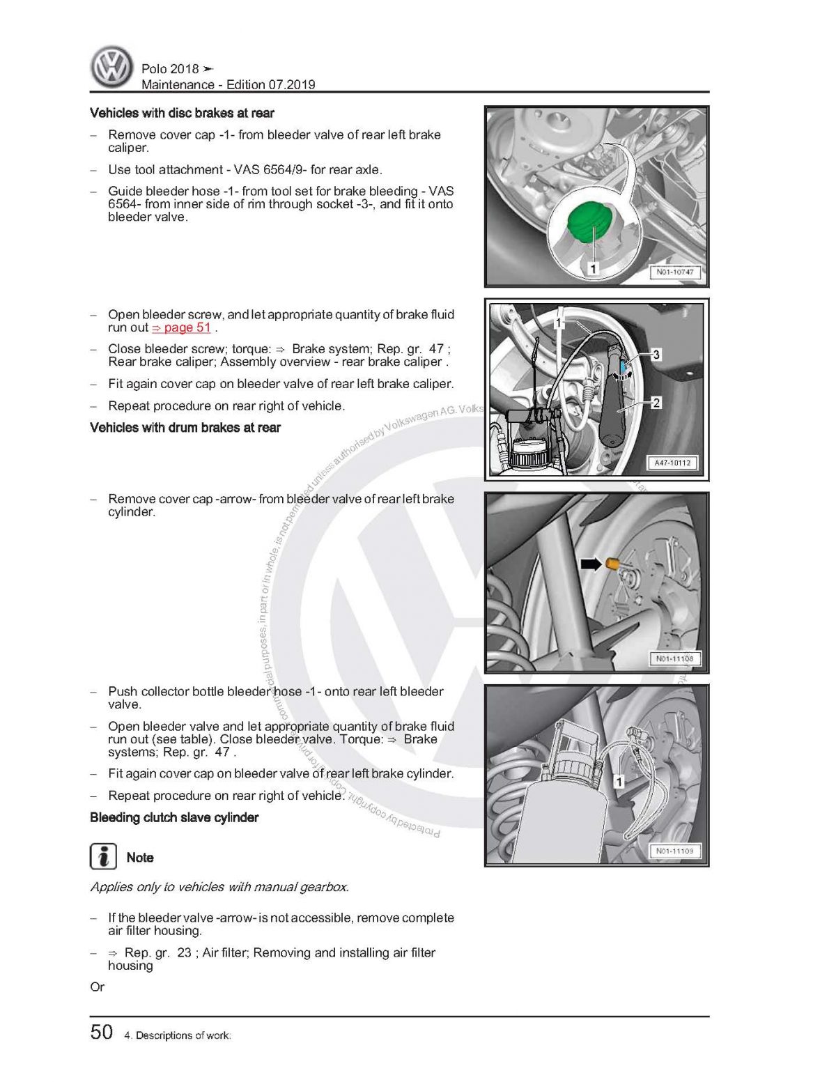 VW Polo (AW-BZ) General Maintenance Workshop Manual