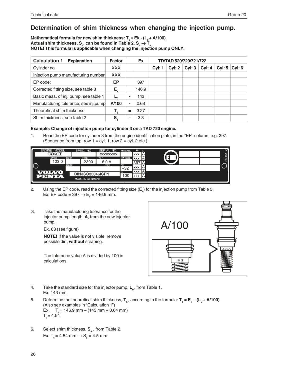 Volvo Penta Marine & Industrial Engine (TD520xx, TAD520xx, TD720xx, TAD720xx, TAD721xx, TAD722xx) Workshop Manual